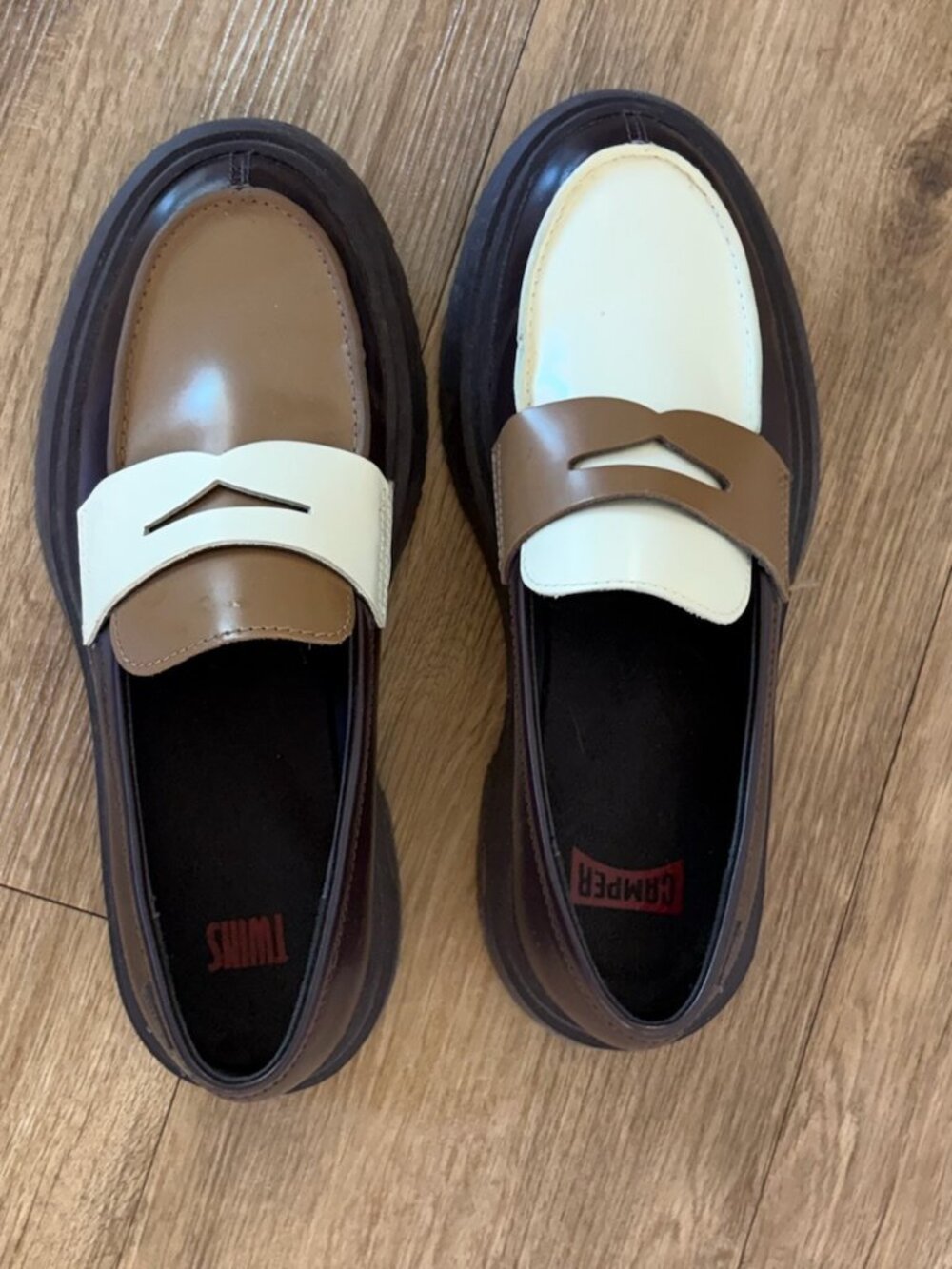 Chocolate leather loafers
